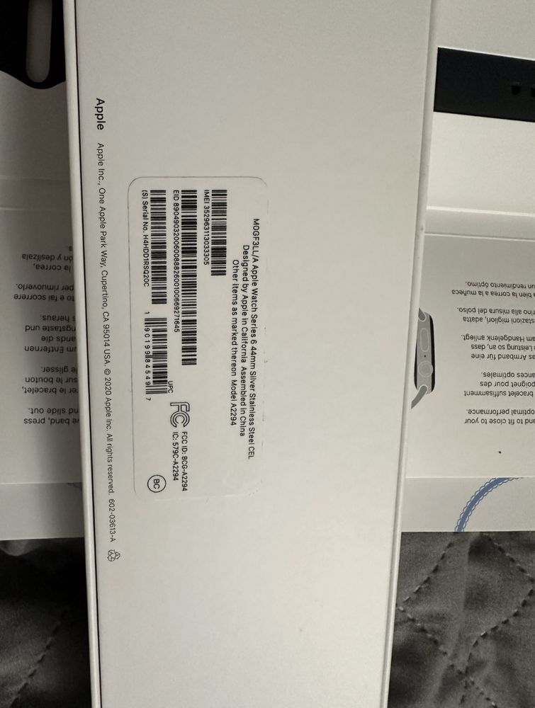 Apple Watch 6 44mm Silver Stainless Steel