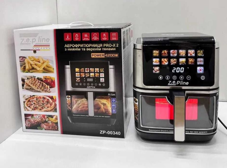Аерогриль 13л 4200Вт Zepline ZP-00340 14 програм / аерофритюрниця
