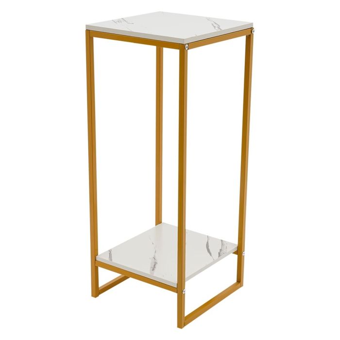 Stojak na Kwiaty Zloty z wyrazem Marmuru