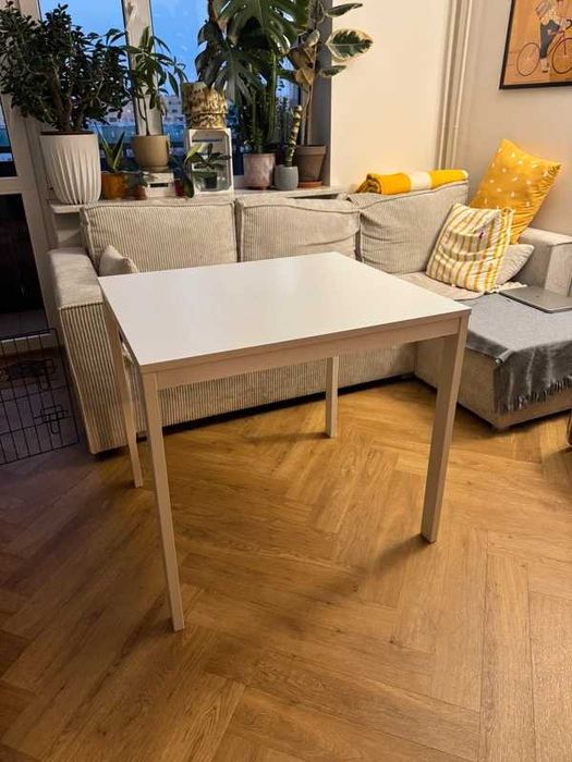 Stół rozkładany IKEA Vangsta , 80/120x70 cm, biały