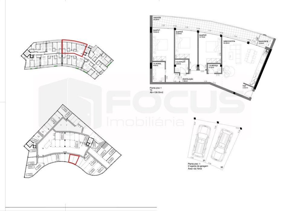 Novo apartamento T3 com varanda, junto á Universidade de Aveiro