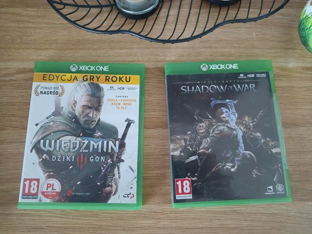 Wiedźmin 3 i Shadow of war - władca pierścieni Xbox one