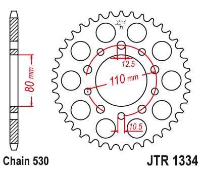 Cremalheira JT R 40 - corrente 530