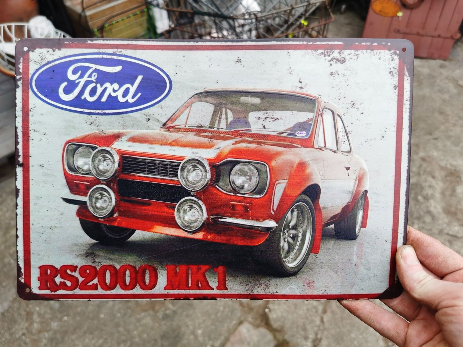 Ford RS2000 MK1 szyld reklamowy tablica vintage