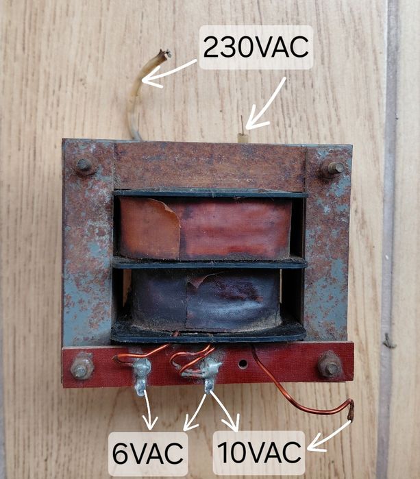 Transformator trafo  230V~ 6/12V~200VA prostownik hobby audio