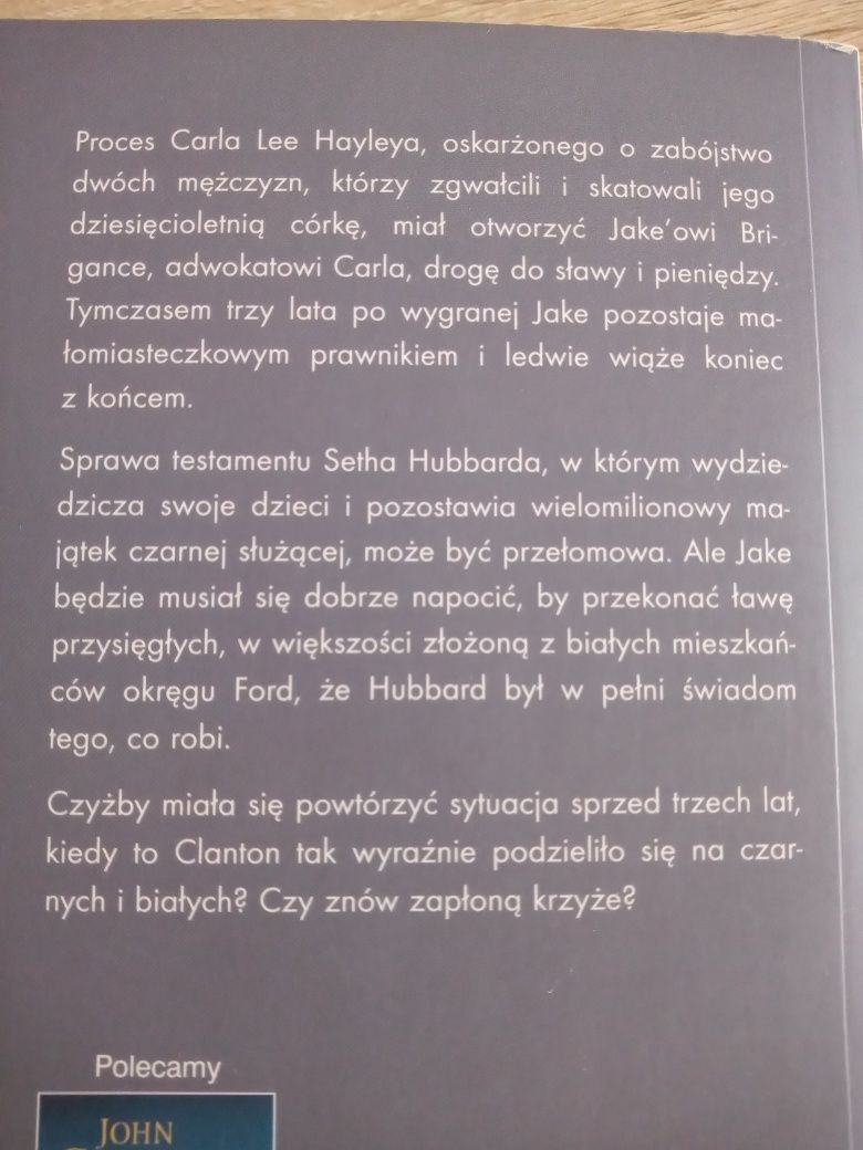 Czas zapłaty John Grisham thriller