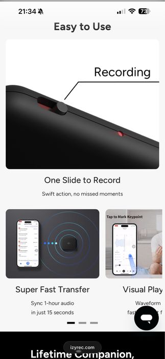 Крутой диктофон izyrec mini recorder 64gb