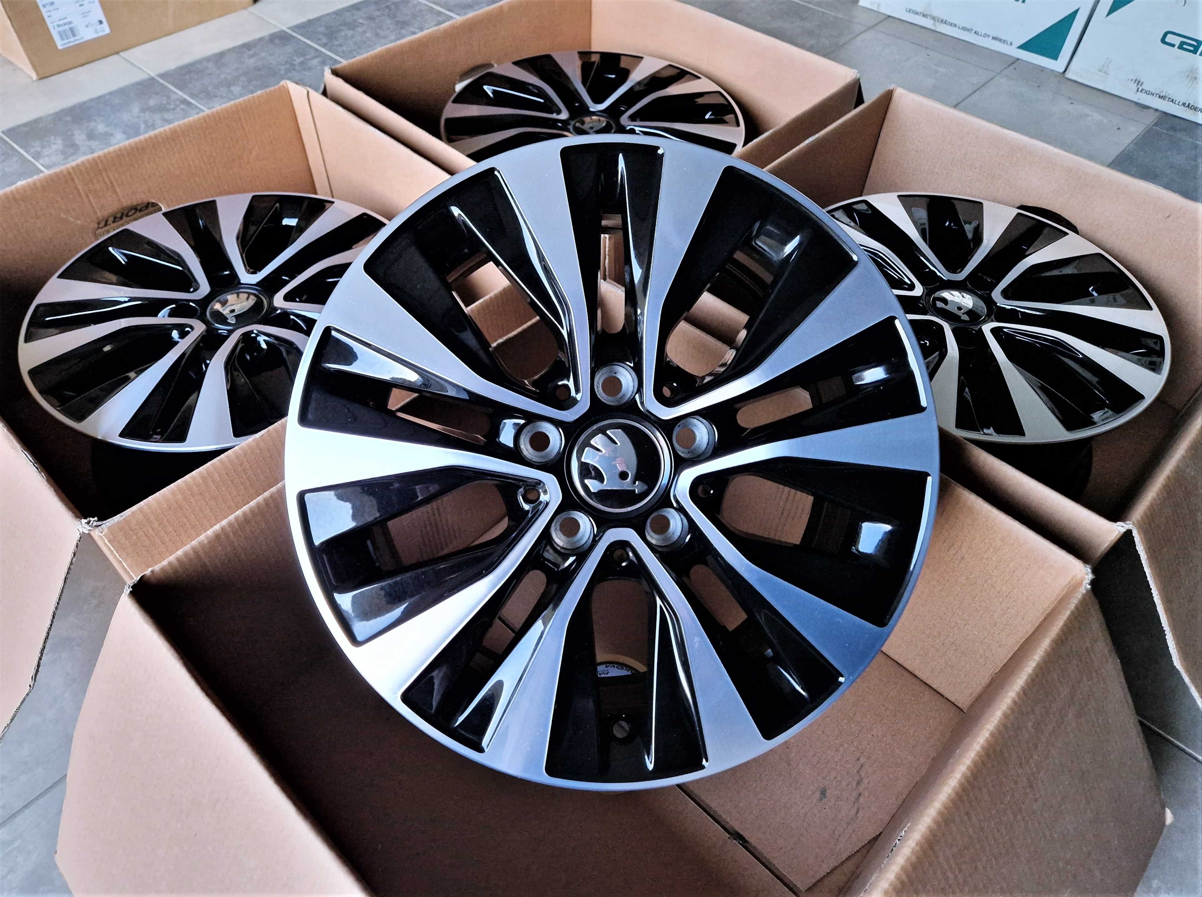 Alufelgi 16 5x112 Skoda Octavia Karoq Yeti Superb Czarne 312#