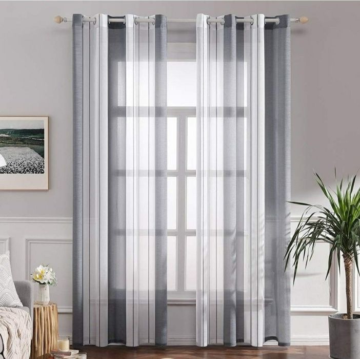 MIULEE zasłona okienna, z woalu 245x140 lub 225x140