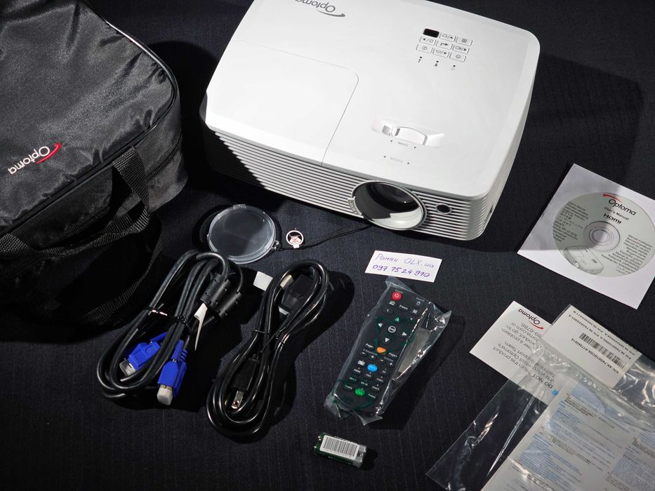 Новий проектор Optoma W345, 3700 лм, WXGA (1280×800) підтримка Full HD