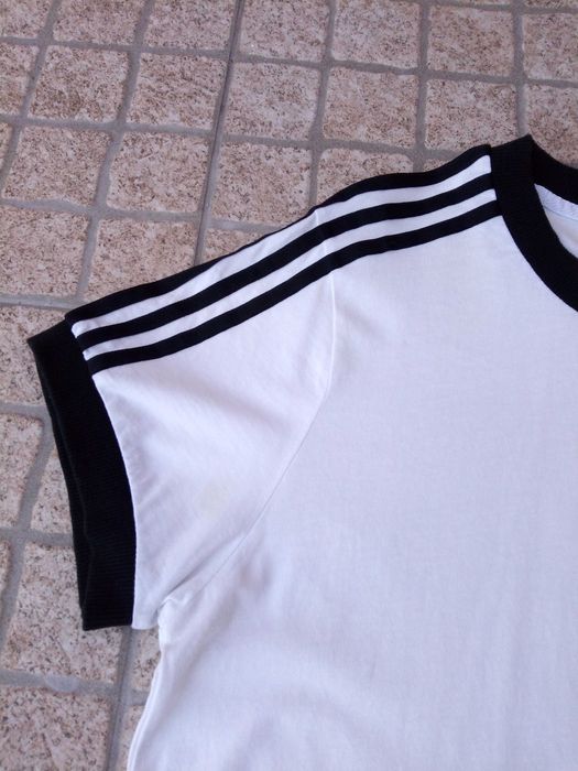 T-shirt Adidas Branca e Preta Unissexo Nova