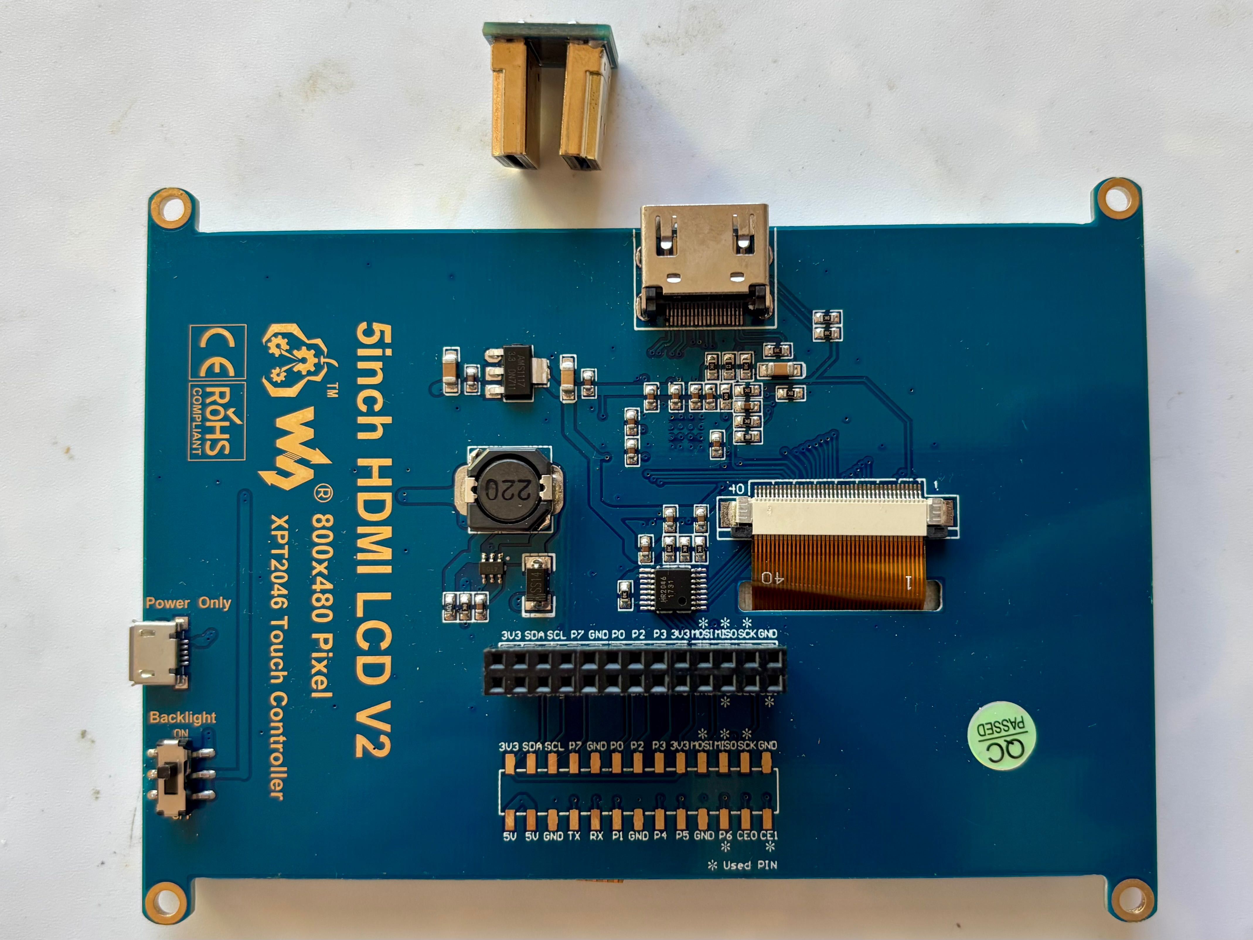 Ekran dotykowy Waveshare  LCD TFT 5'' 800x480px HDMI dla Raspberry