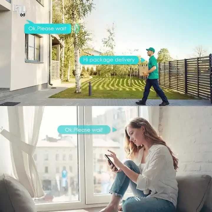Камера 5MP Wi-Fi IP відеоспостереження PTZ з нічним баченням + ICSee