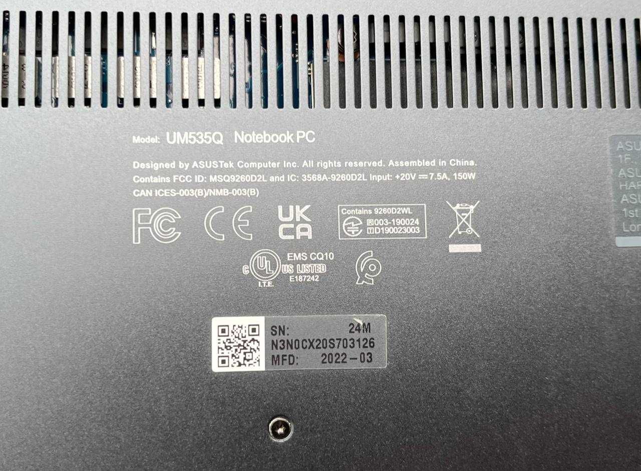 ASUS Zenbook Pro 15 OLED R7-5800/16GB/1TB/W11 RTX3050Ti