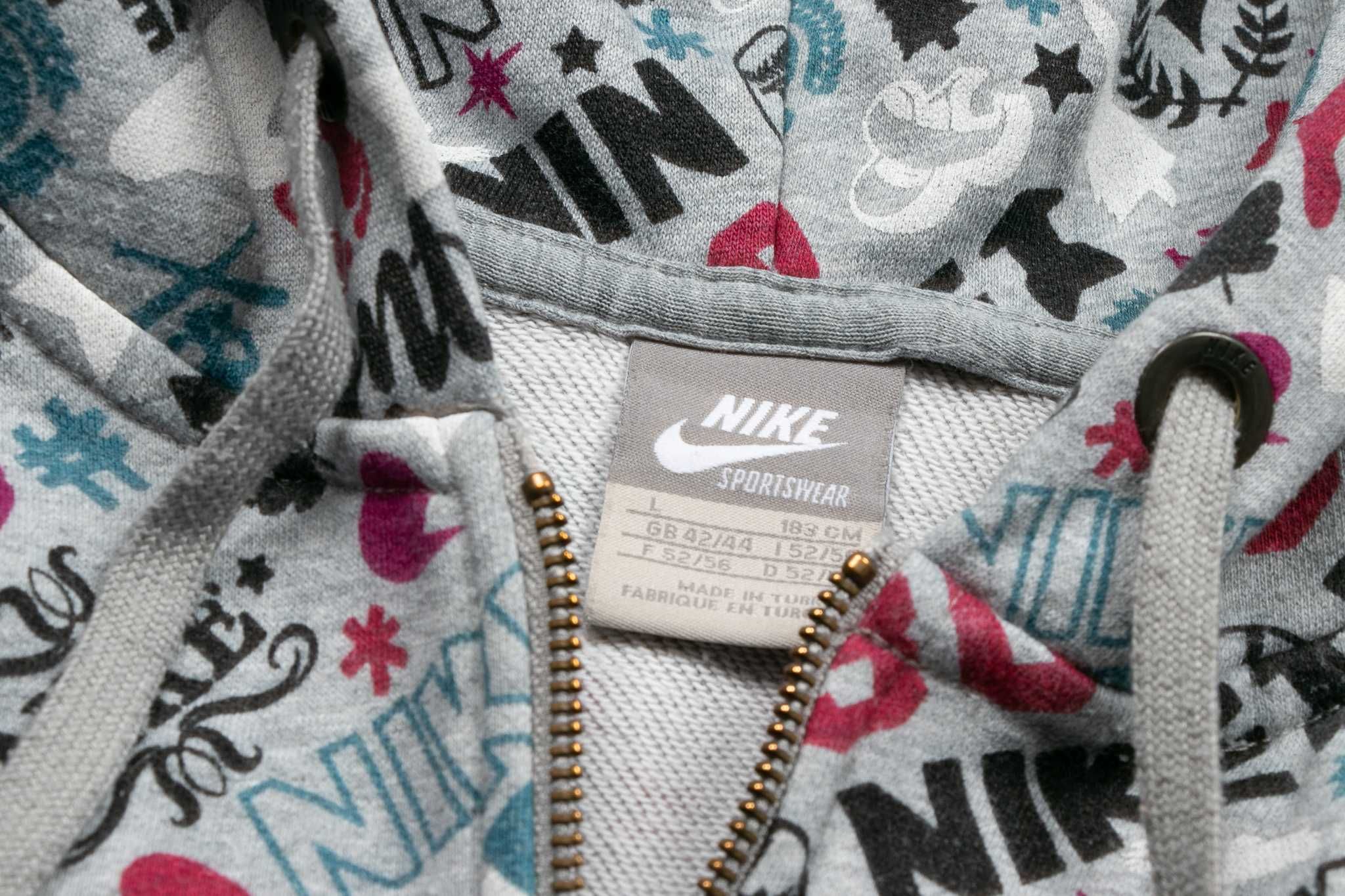 Bluza rozpinana y2k Nike monogram M/L