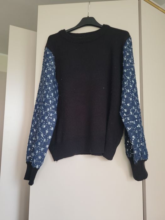Sweter jeans rękawy r.L