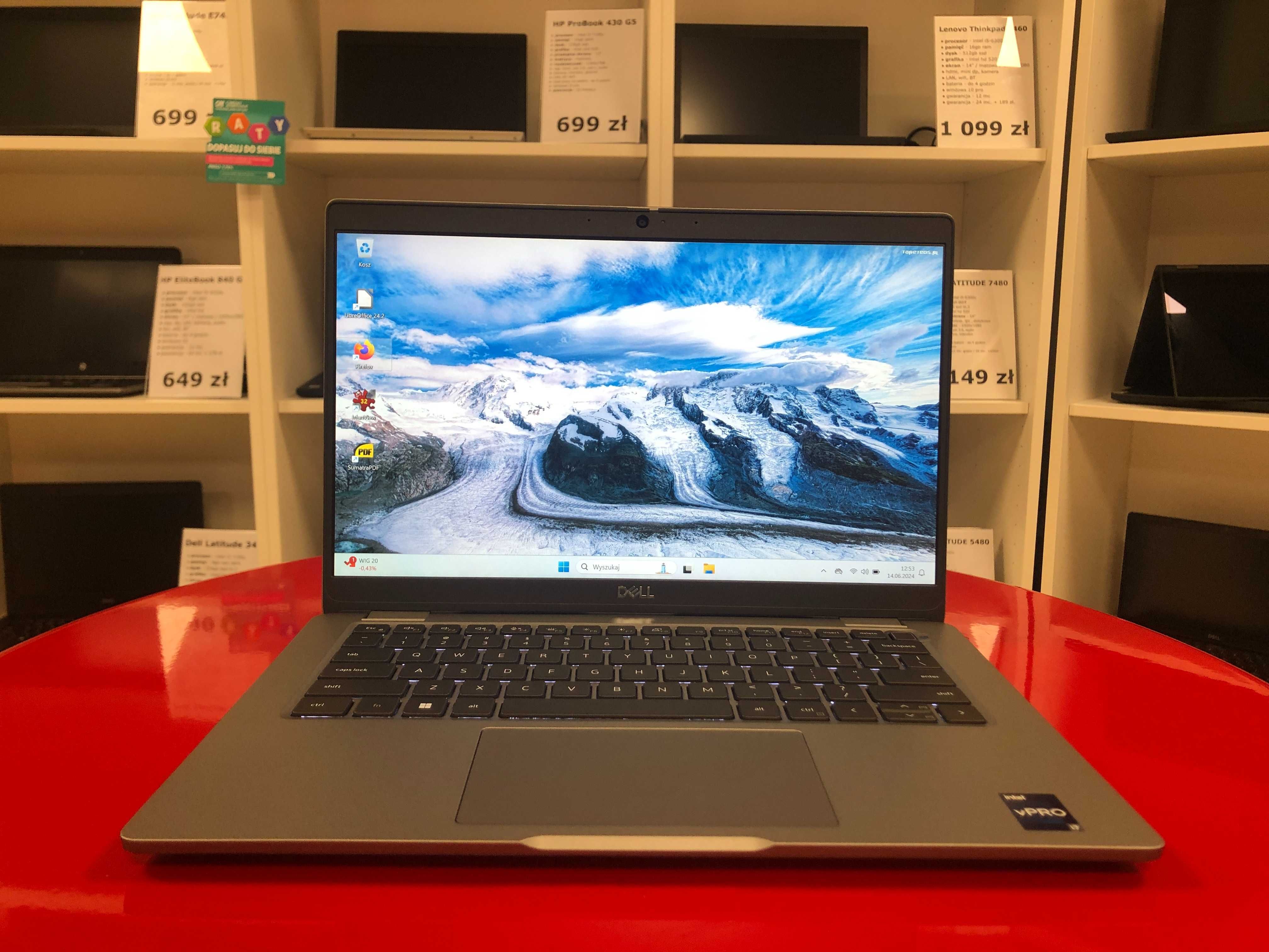 NOWY Laptop Dell Latitude 5340 i7-13gen 16gb DDR5 256ssd Win11 RATY0%