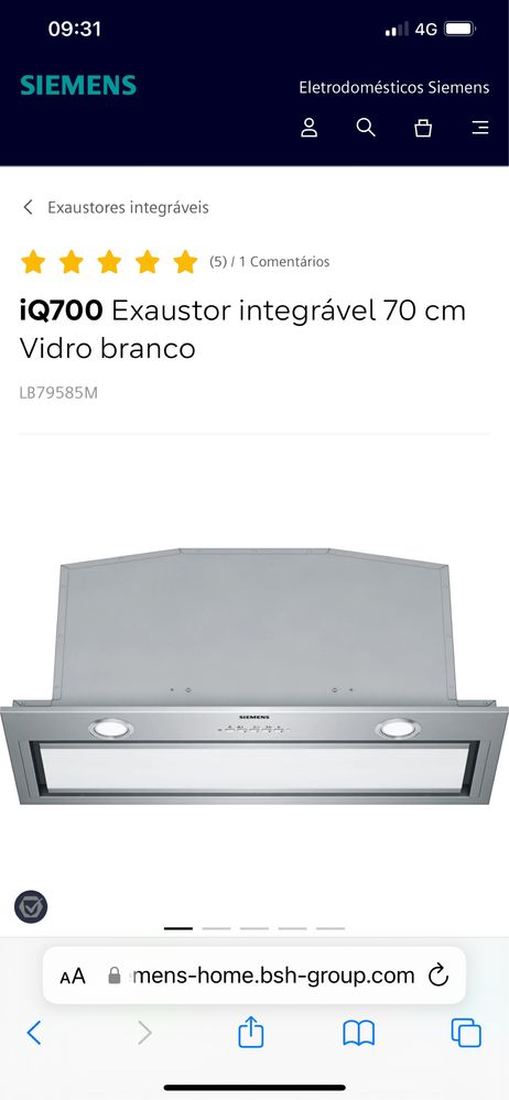 Exaustor Simens integrado 70cm