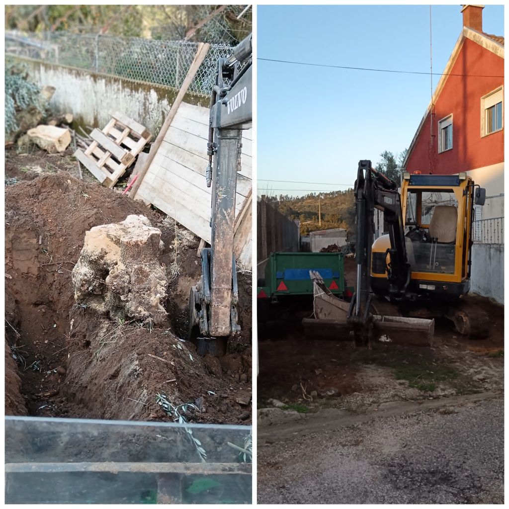 Serviço de mini giratória e basculante