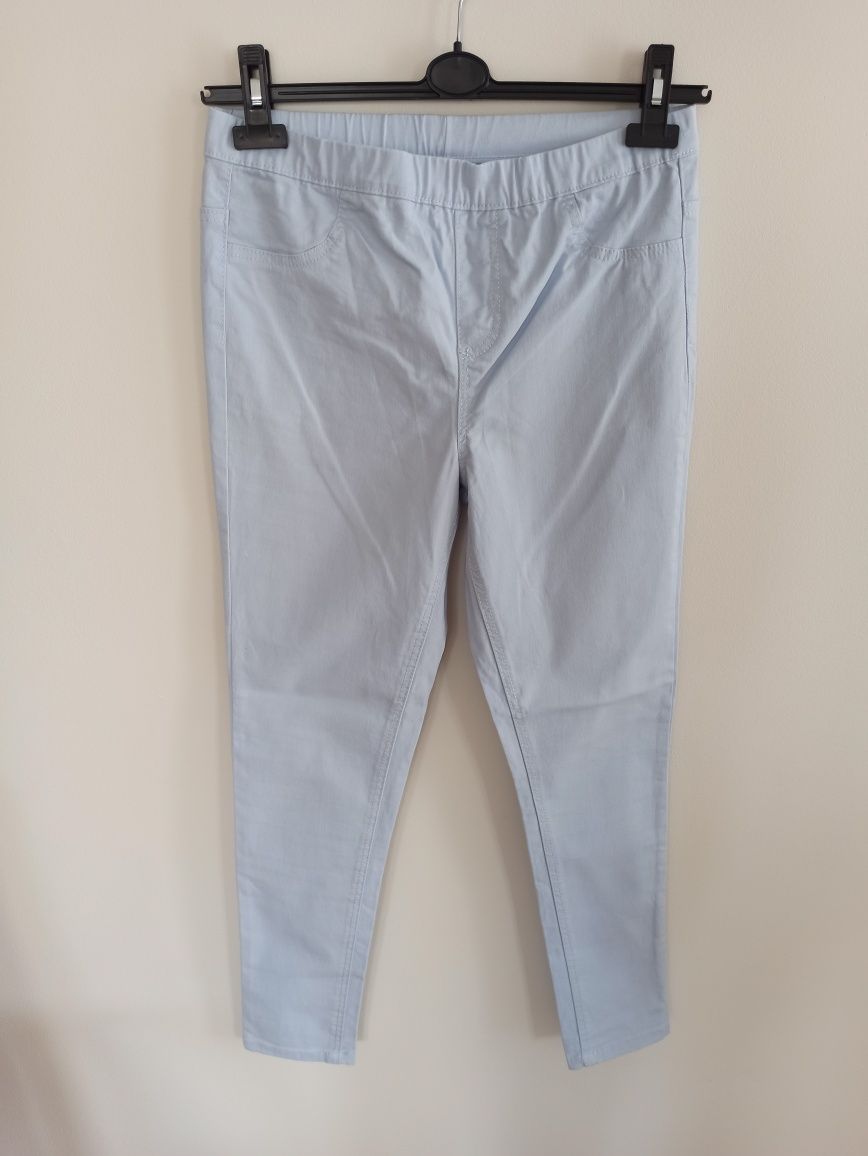 Błękitne spodnie jeansy Beloved Pepco 38/M 40/L wysoki stan rozciągliw