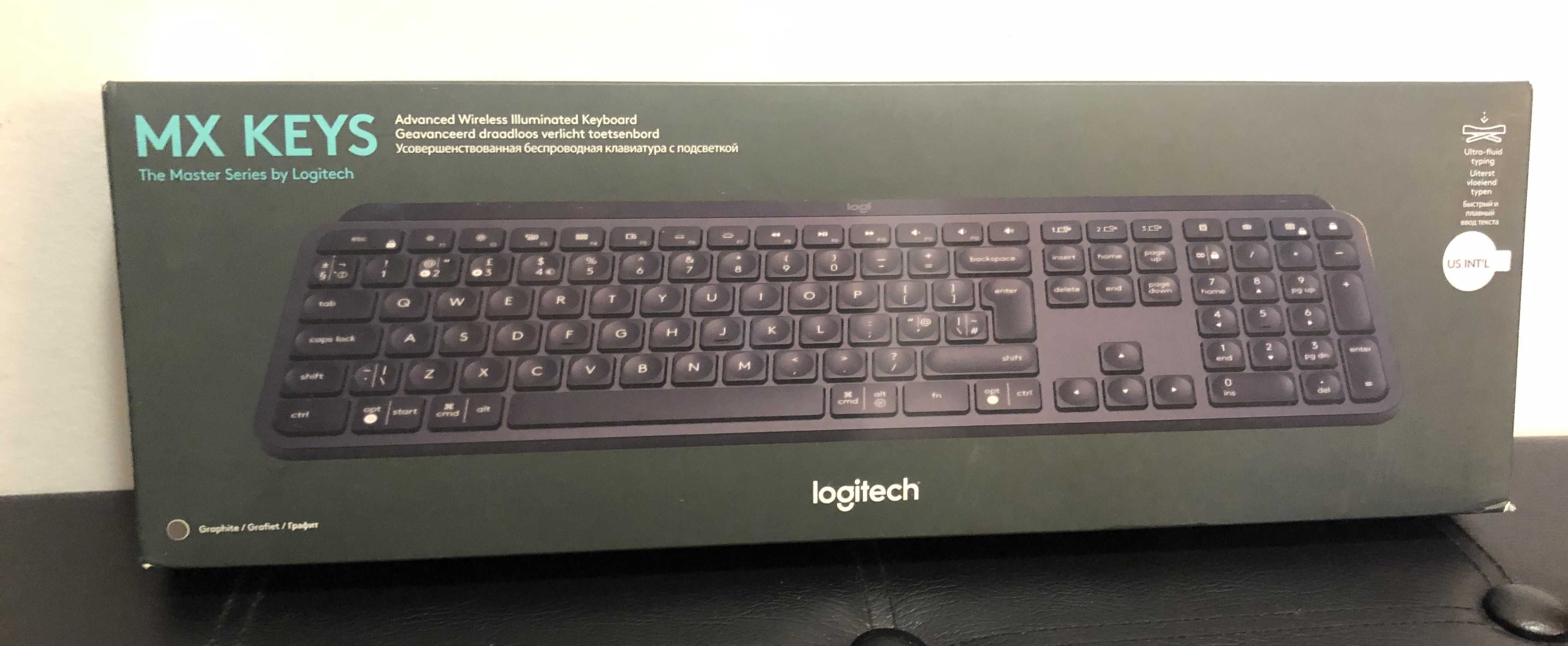 Teclado Logitech MX Keys Retroiluminado Bluetooth+Wireless c/Bateria