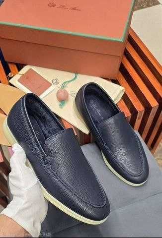 З хутром Зимові Чоловічі лофери Loro Piana лоро піана пиана 44 розмір