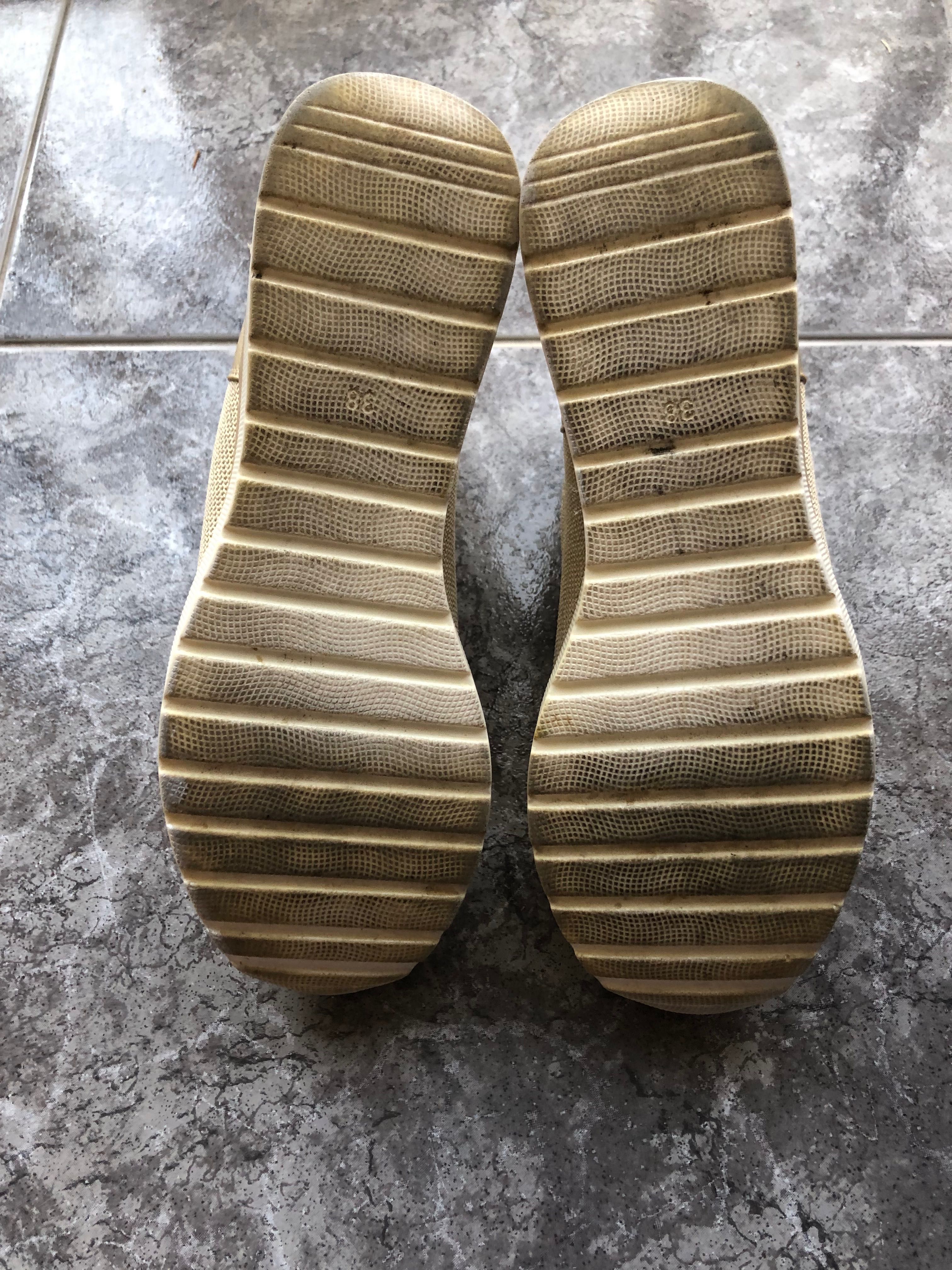 Botins mulher em malha beige/camel