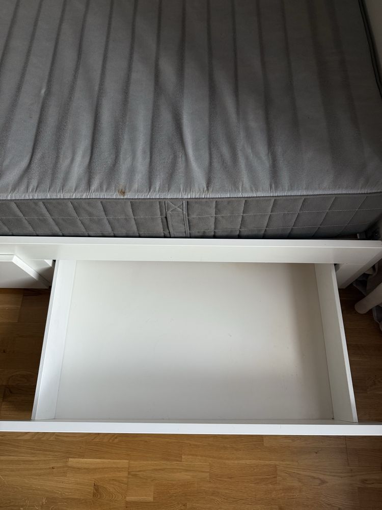 Łóżko białe IKEA 80x200cm - pomieści 2 materace