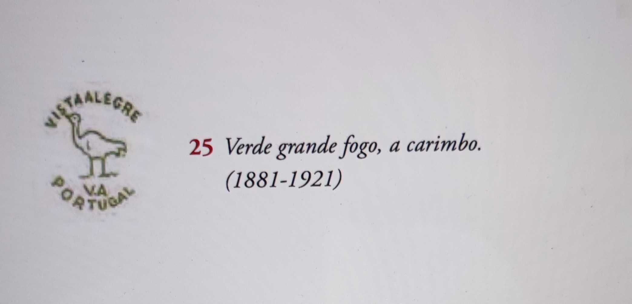 Vista Alegre serviço porcelana século XIX 1881 ema cegonha
