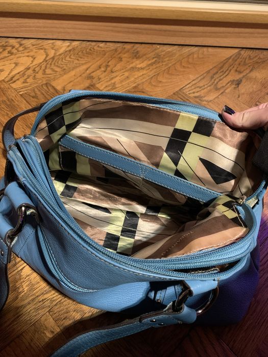 сумка tignatello голуба шкіряна