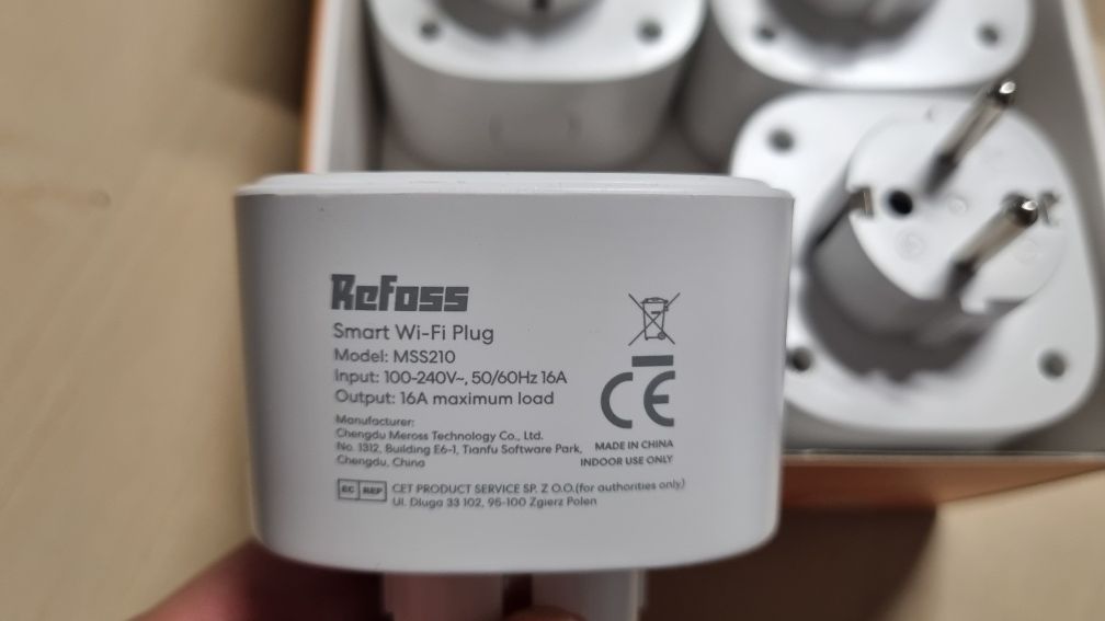 Inteligentne gniazda Wi-Fi REFOSS MSS210 HomeKit, zestaw 4 szt. 
RE