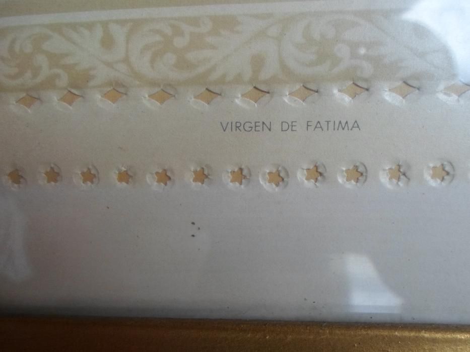 arte sacra quadro da Nossa Sra. de Fatima antigo