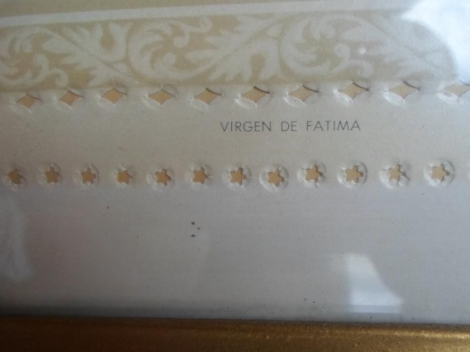 arte sacra quadro da Nossa Sra. de Fatima antigo