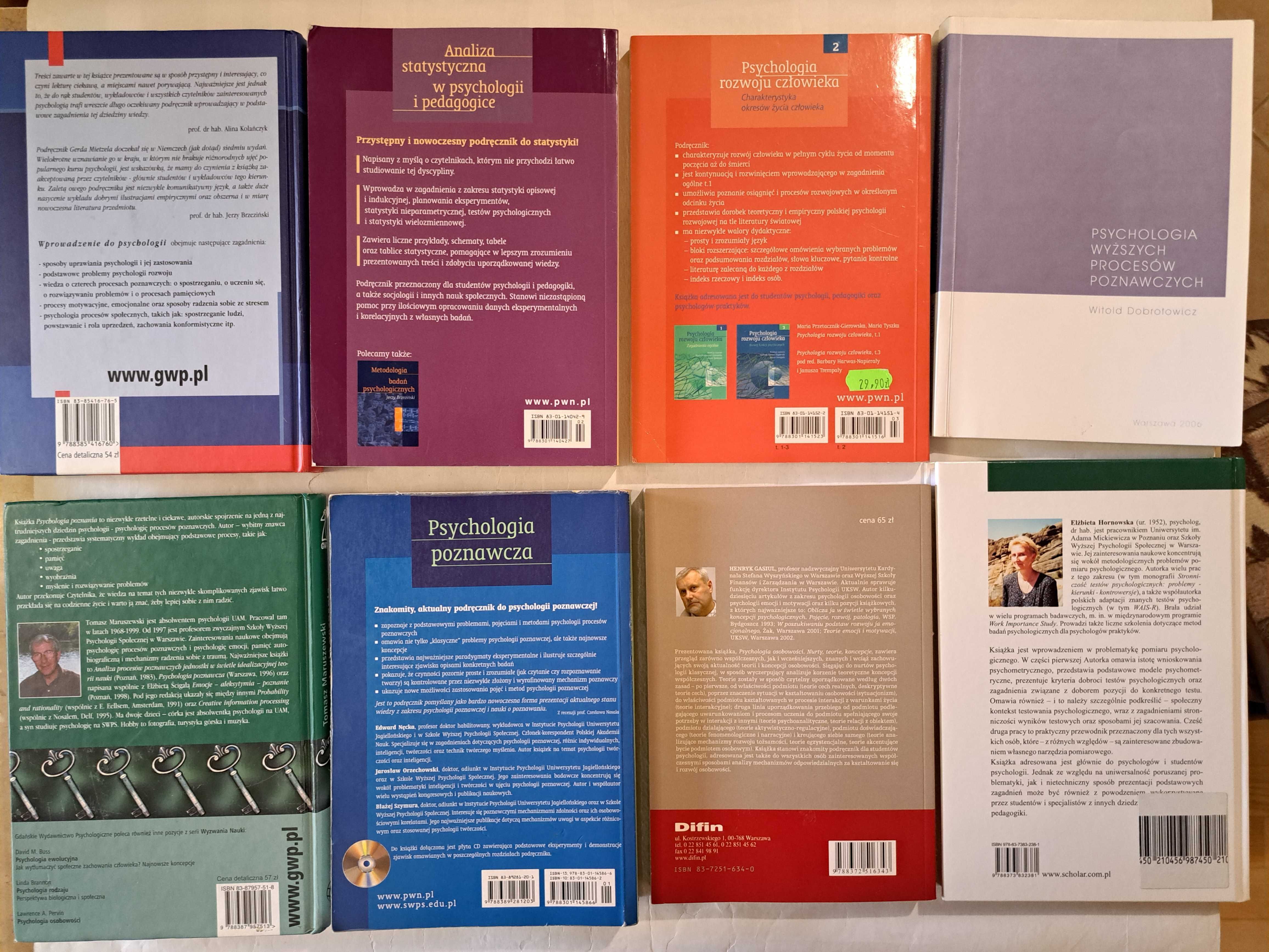 Psychologia x 8 - Psychologia Poznania + Poznawcza + Osobowości ...
