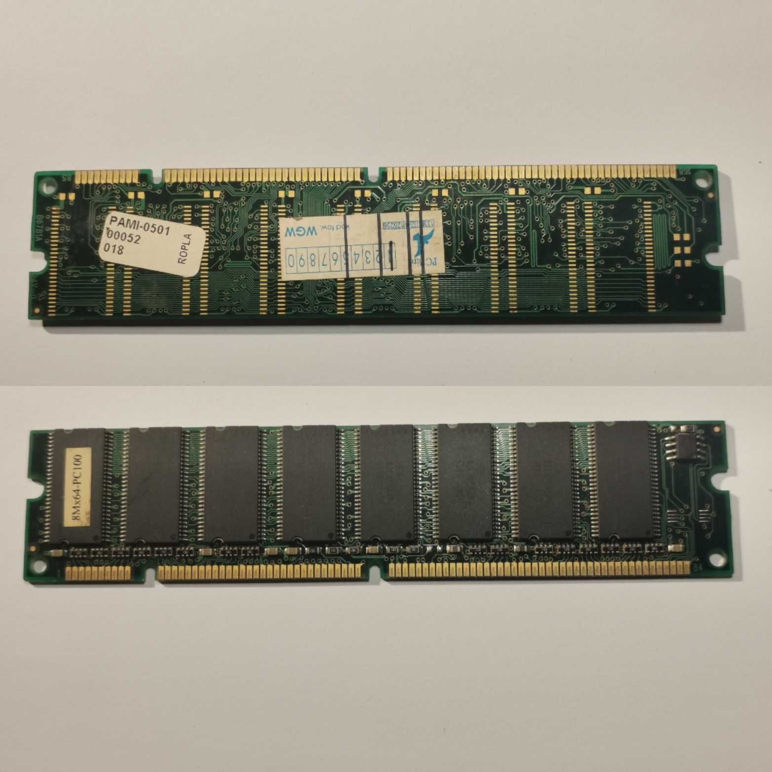 Pamięć RAM GST 128 MB PC-133,   64 MB PC100, 8Mx64  PC100