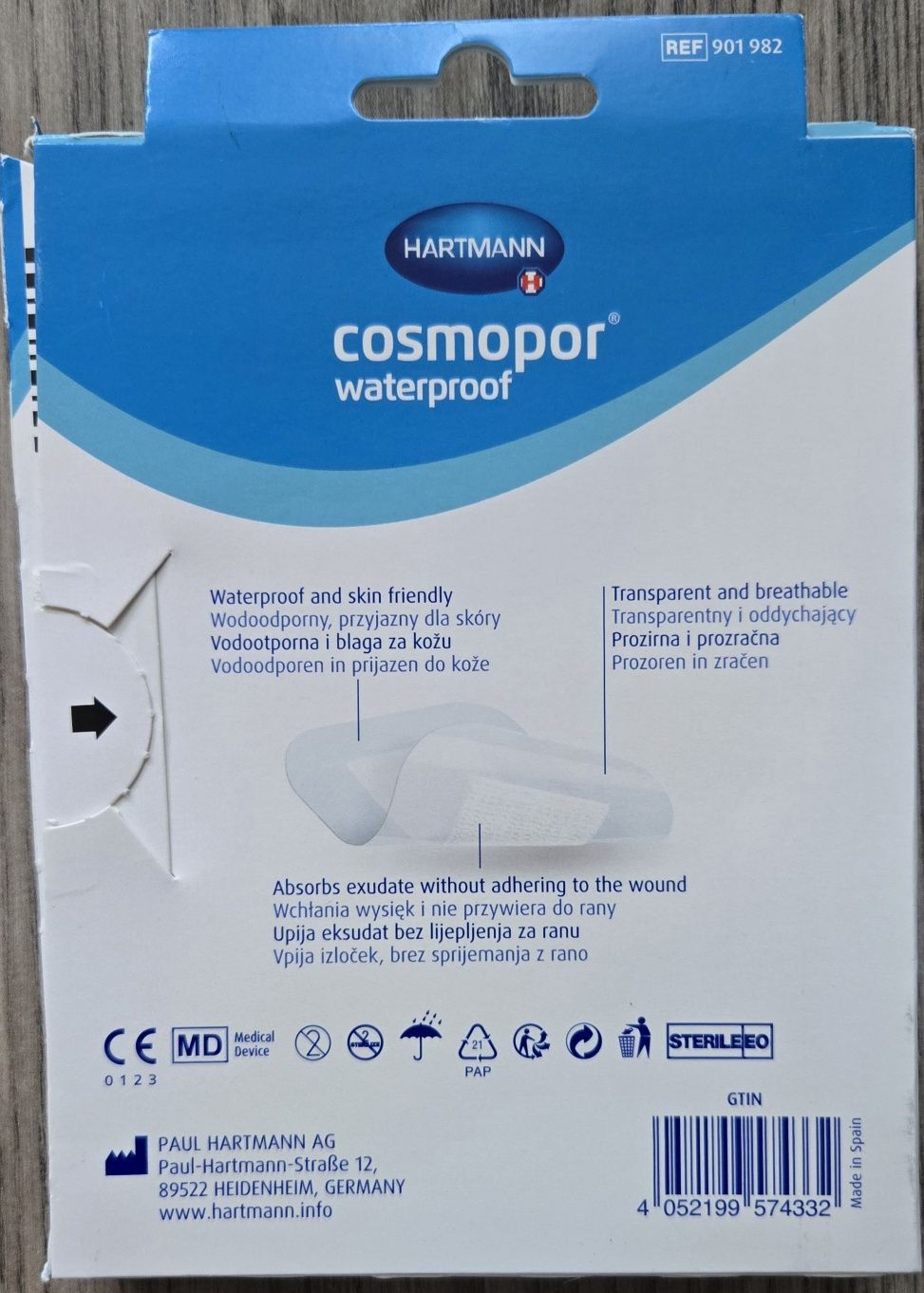 Cosmopor waterproof sterile 10cm x 8cm opatrunek wodoodporny