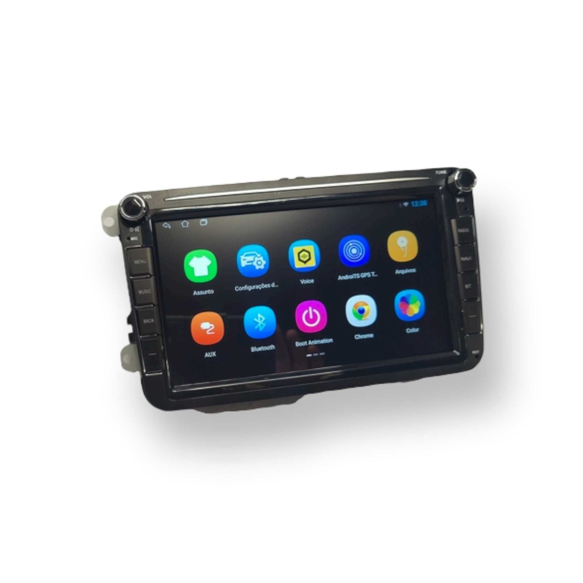Rádio Volkswagen VW SEAT SKODA Android 13 – 2 DIN GPS WIFI 8 Polegadas
