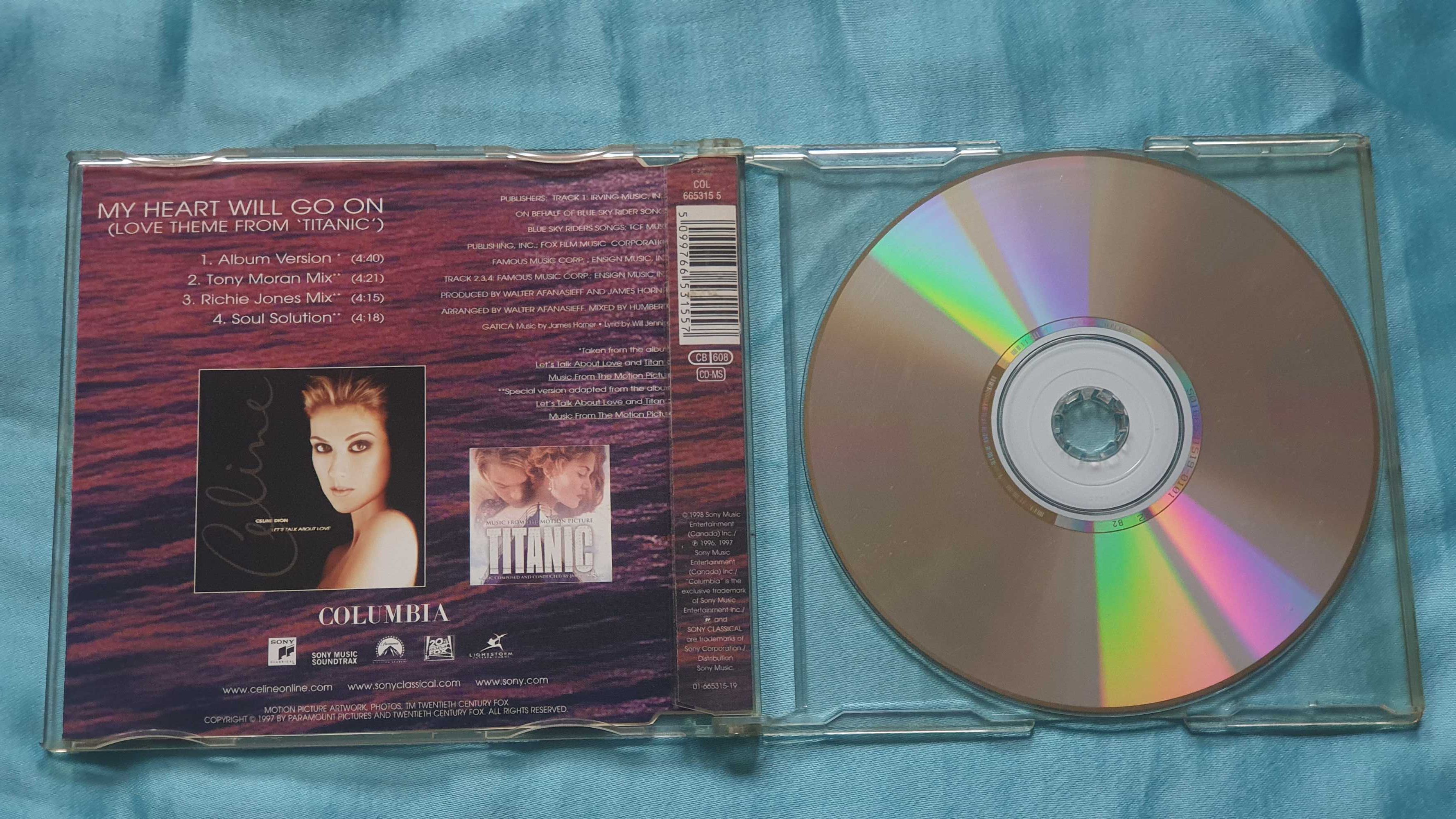 CELINE DION  -  My Heart  Will Go On  (Dance Mixes)   CD