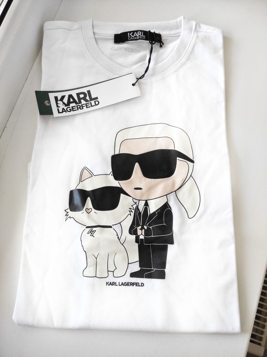 Футболка Karl Lagerfeld, жіноча футболка Карл Лагерфельд 2024 розміри