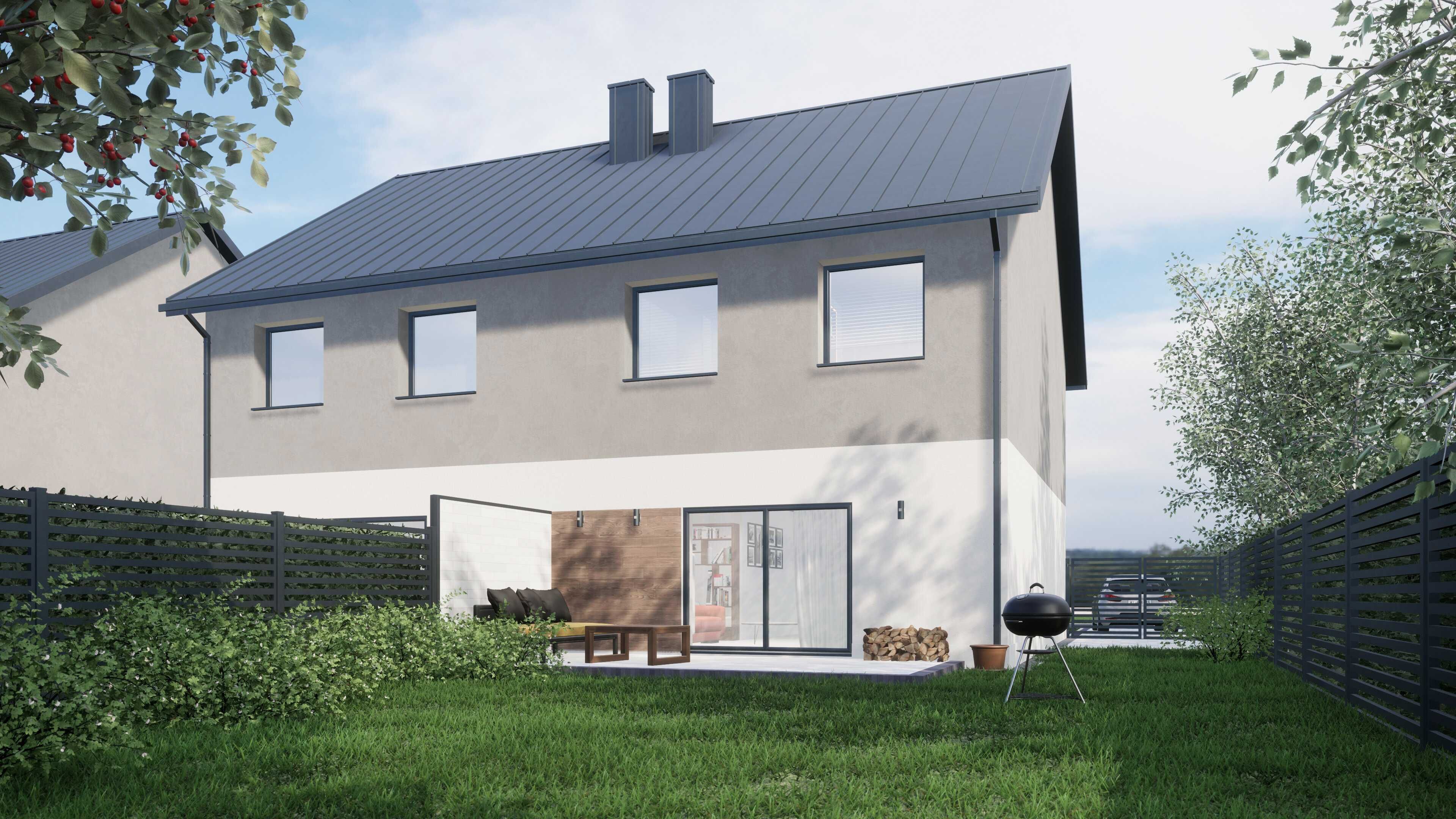 Bliźniak  Czereśniowa – 108,81m2 + poddasze do zagospodarowania 30m2