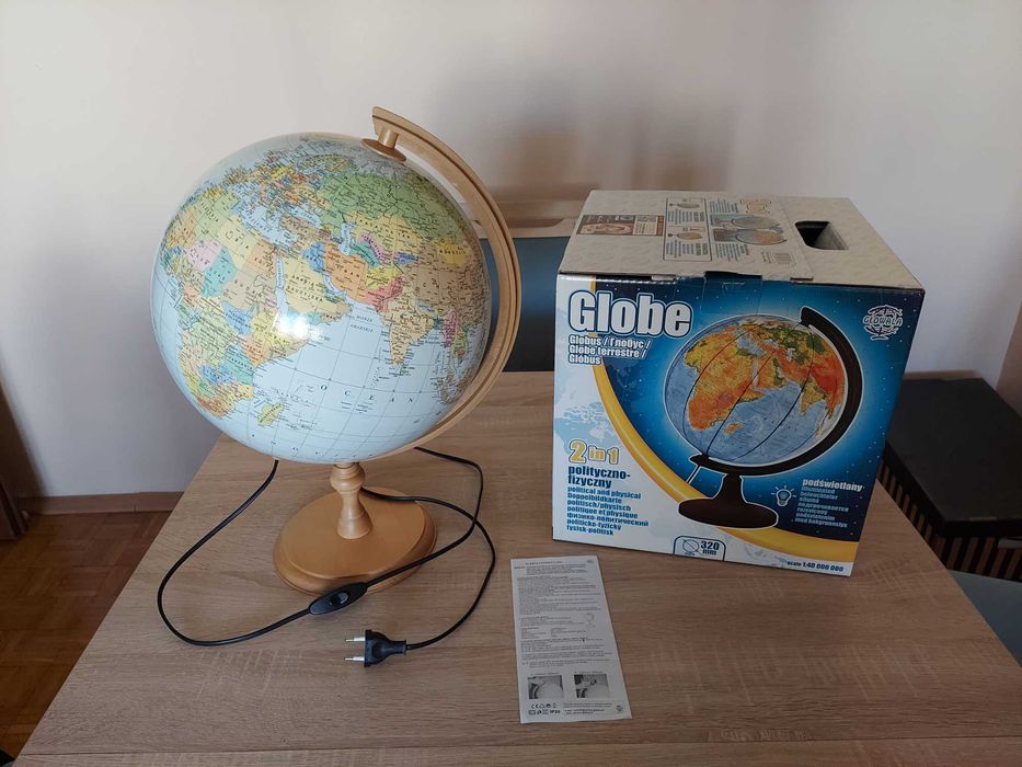 Globus podświetlany polityczno-fizyczny 32 cm Zachem