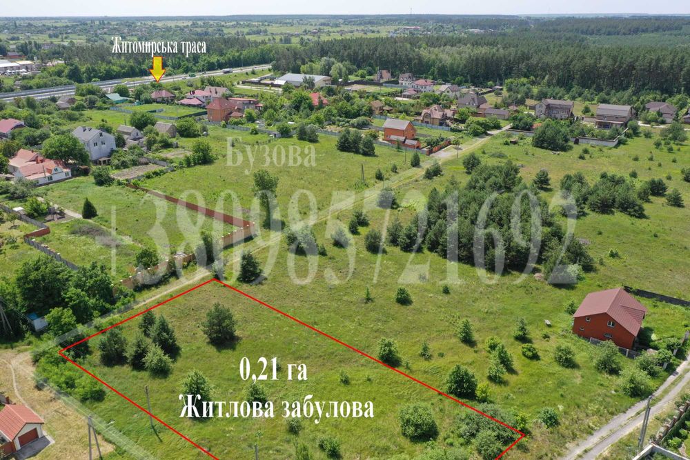 Бузова Продаж 3-х фасадної ділянки 0,21-га, село Любимівка