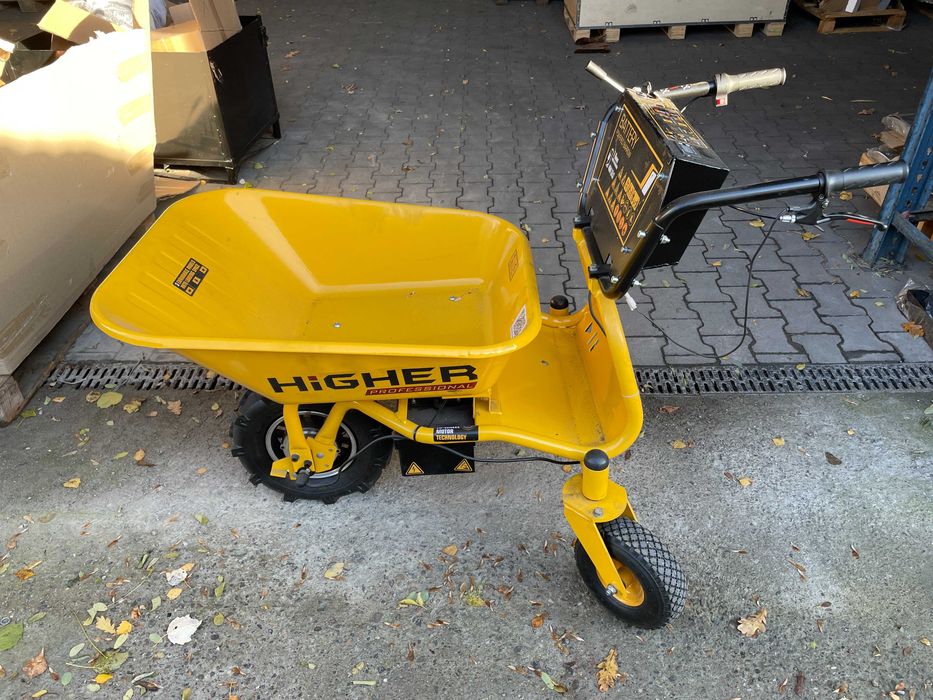 Taczka elektryczna budowlana wozidło  HIGHER 500W 150kg 120L - II Gat