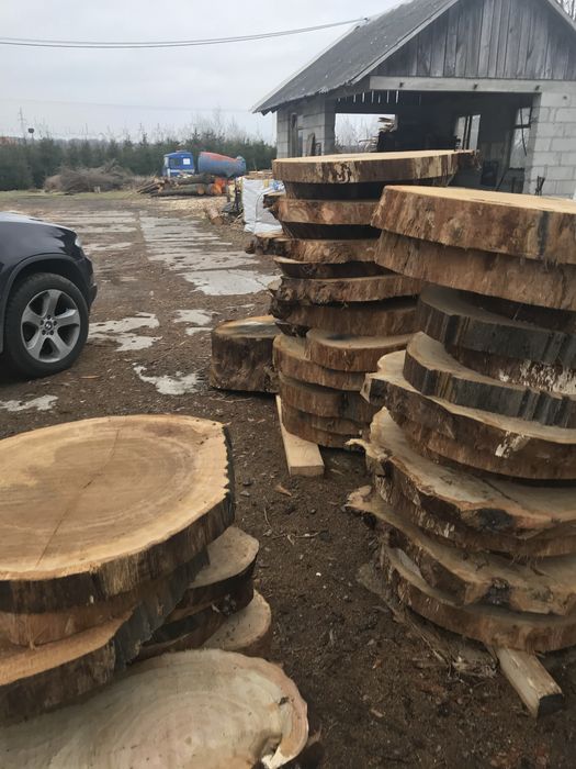Plastry dębowe  po suszarni i frezowaniu