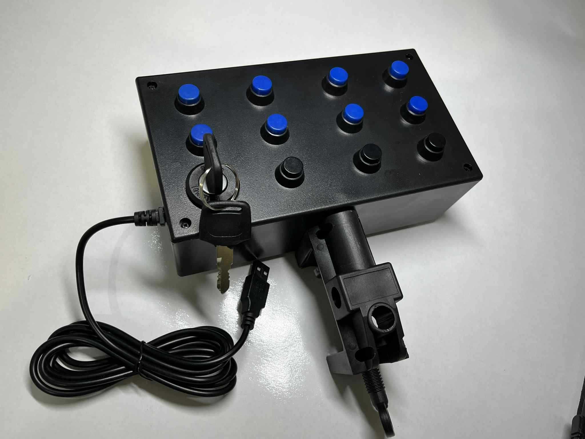 Button Box-stacyjka czerwony/niebieski
