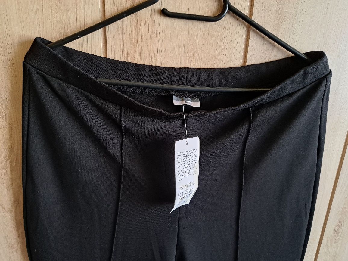 Nowe z metka spodnie damskie z Gumkami na nogach legginsy roz XL super