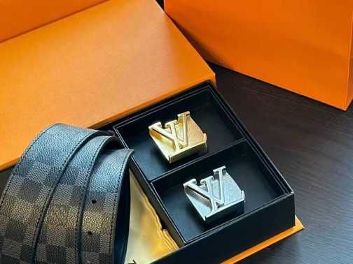 Pasek firmowy męski, damski, skóra Louis Vuitton 405317