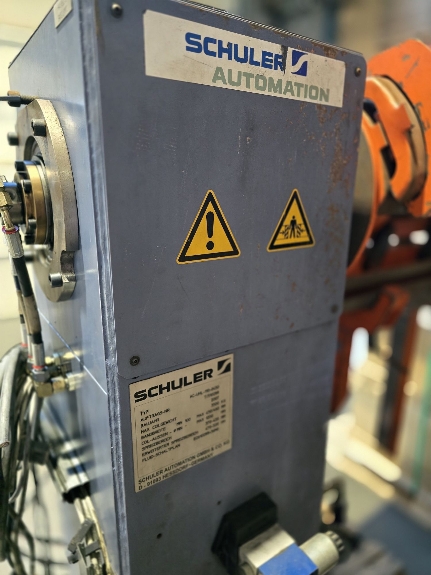 Rozwijak do blachy 500mm  3500kg z hydraulika