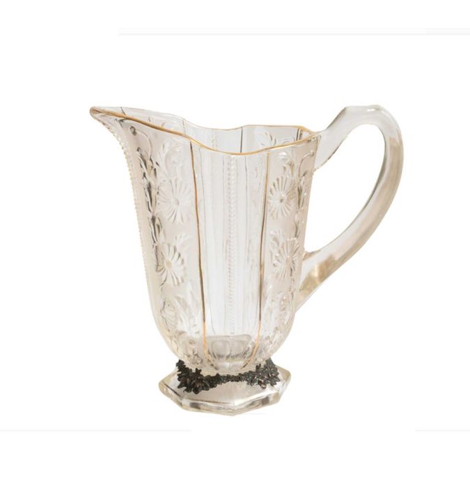 Jarra leiteira prata cristal Arte Nova | século XX