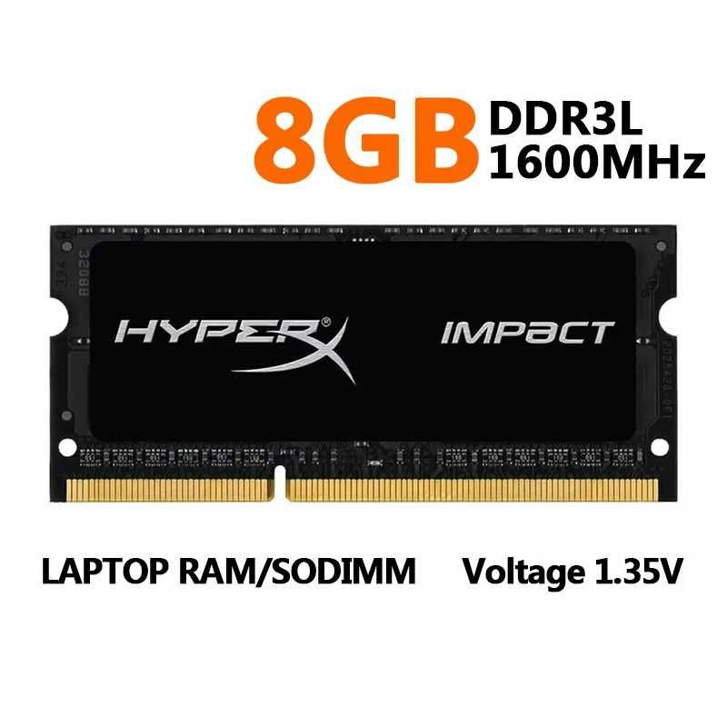 оперативная память ноутбука HyperX FURY DDR3L 4G 8Gb CL9 1600Mhz 1.35V